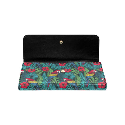 Parrot Pattern Print Design A05 Women's Trifold Wallet