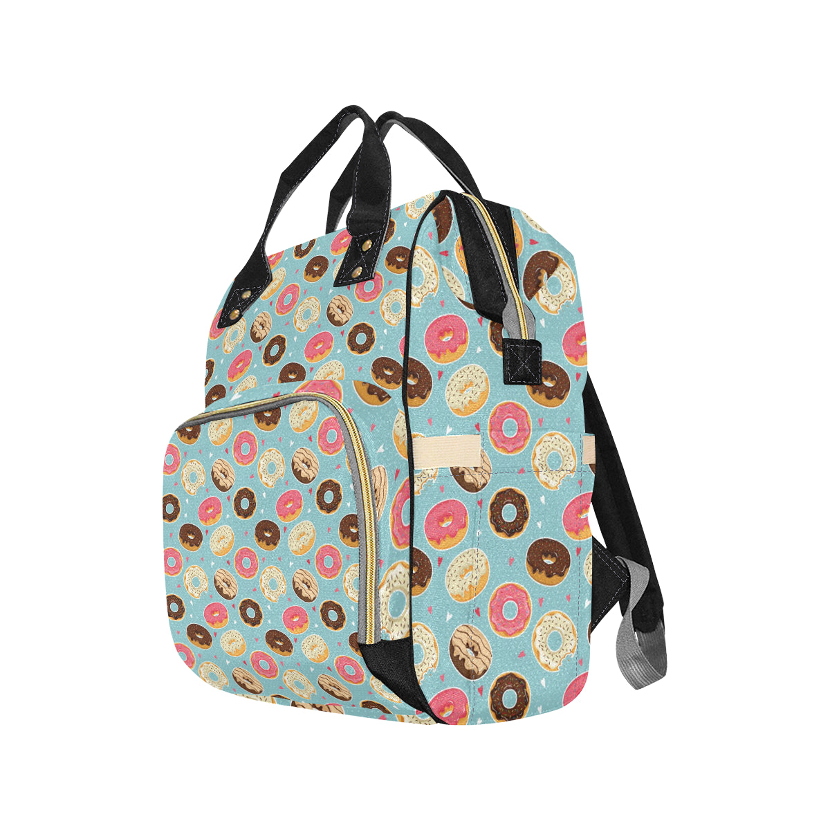 Donut Pattern Print Design DN04 Diaper Bag Backpack