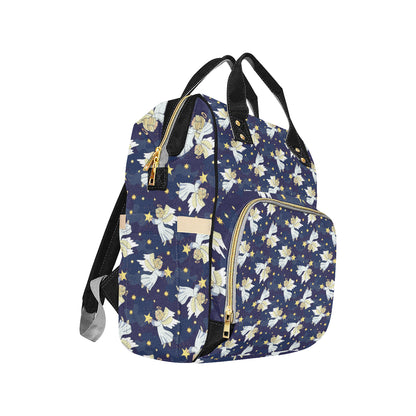 Angel Pattern Print Design 06 Diaper Bag Backpack