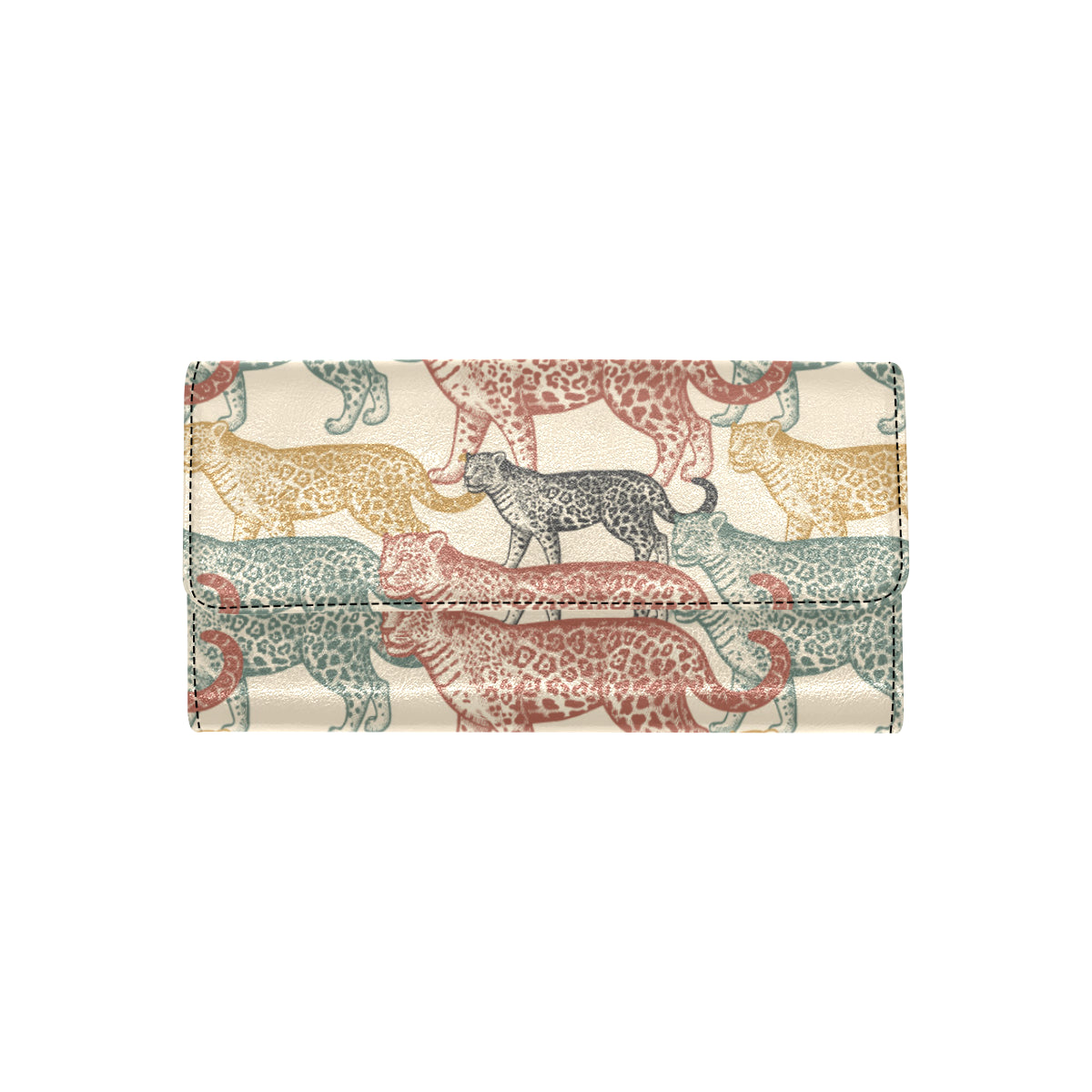 Jaguar Pattern Print Design 01 Women's Trifold Wallet