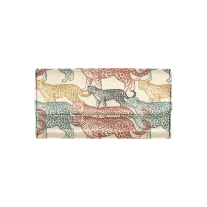Jaguar Pattern Print Design 01 Women's Trifold Wallet