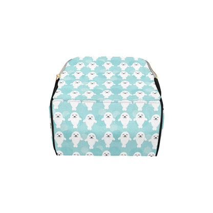 Sea Lion Baby Pattern Print Design 01 Diaper Bag Backpack