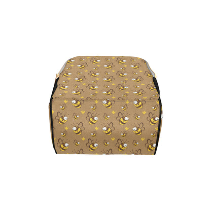 Bee Pattern Print Design BEE09 Diaper Bag Backpack