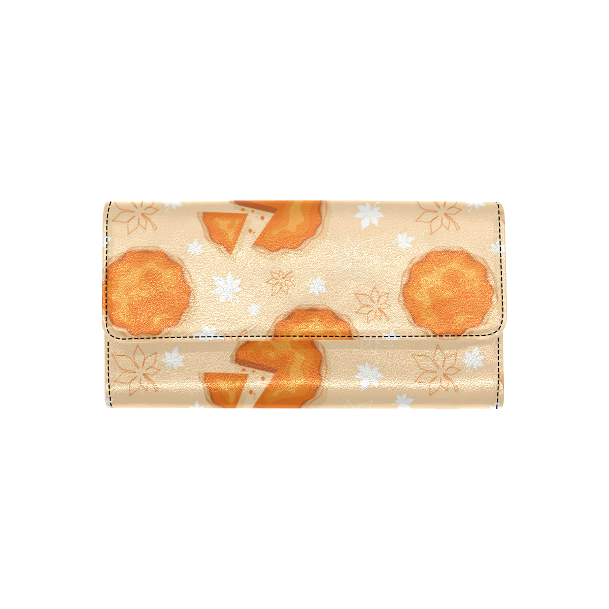 Pie Pattern Print Design A01 Women's Trifold Wallet