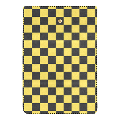 Checkered Yellow Pattern Print Design 03 Women's Trifold Wallet