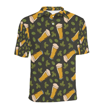 Beer Iris Pattern Print Design 02 Men Polo Shirt