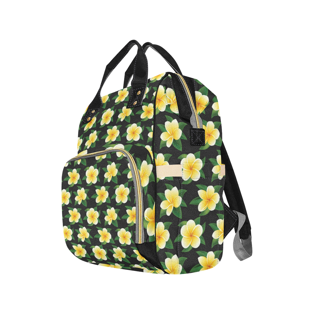 Plumeria Pattern Print Design A03 Diaper Bag Backpack