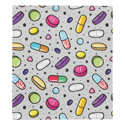 Pill Pattern Print Design A04 Premium Quilt