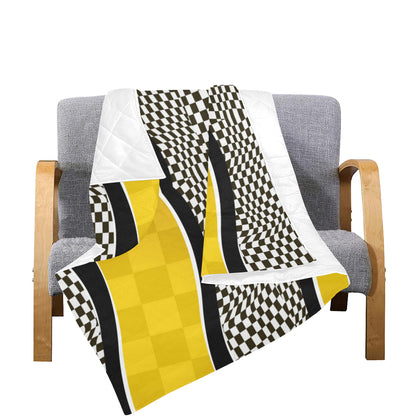 Checkered Pattern Print Design 02 Premium Quilt