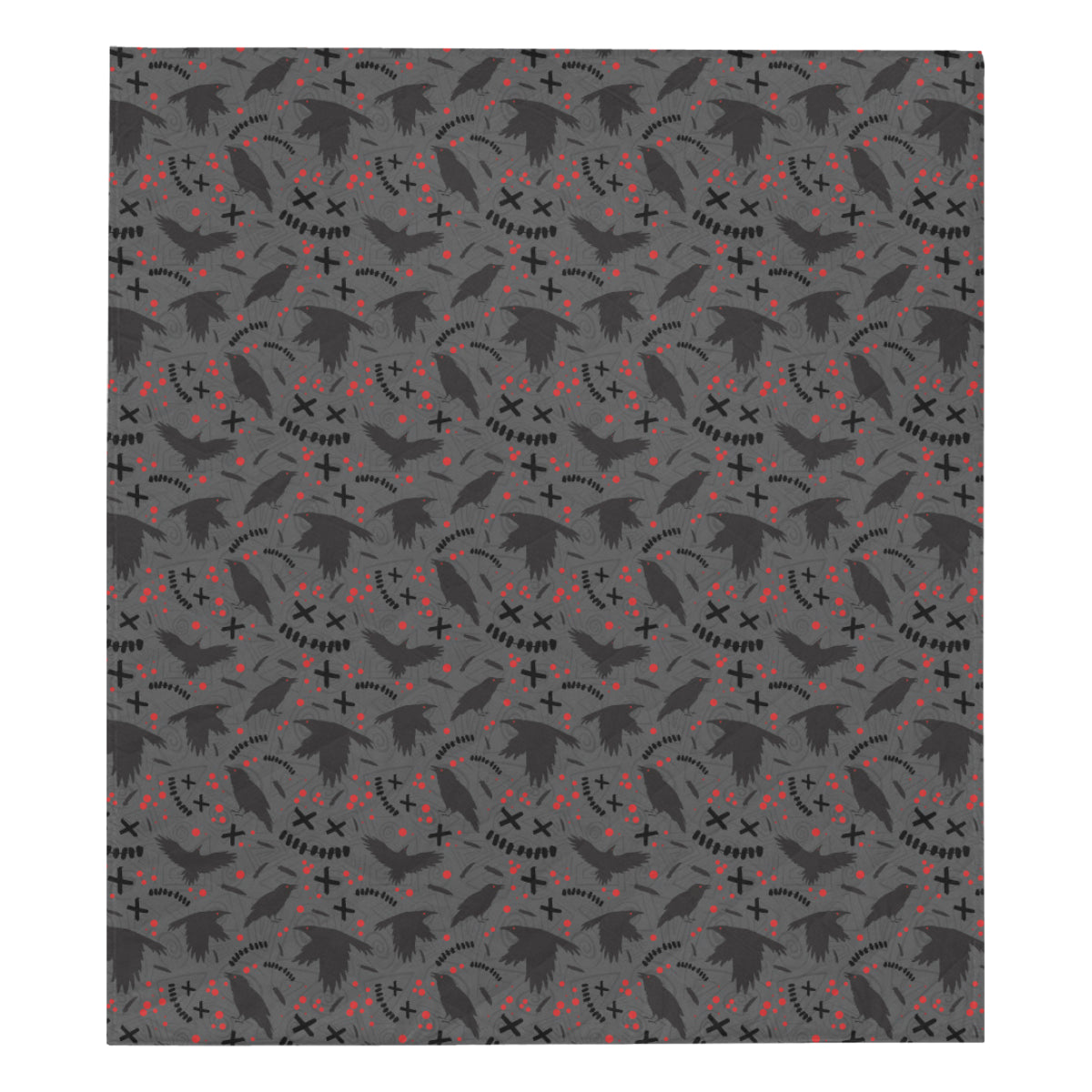 Crow Pattern Print Design 02 Premium Quilt