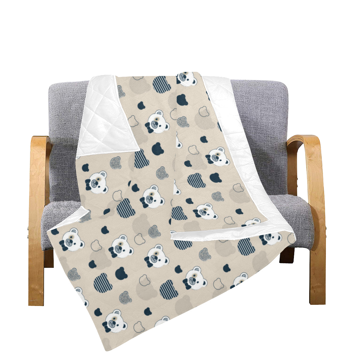 Bear Pattern Print Design 05 Premium Quilt