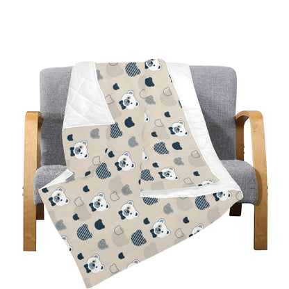 Bear Pattern Print Design 05 Premium Quilt