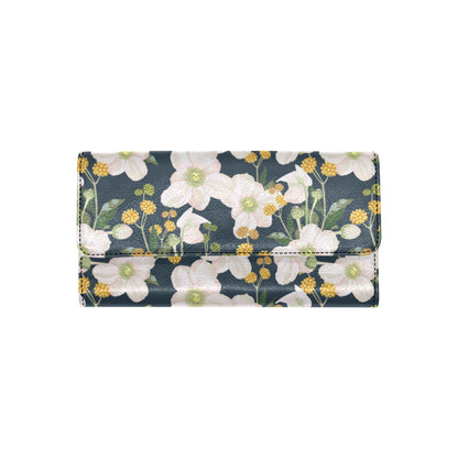 Anemone Pattern Print Design AM04 Women's Trifold Wallet
