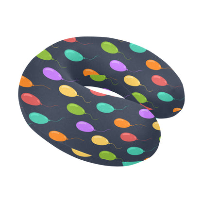 Ballon Colorful Pattern Print Design 03 U-Shaped Travel Neck Pillow