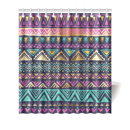 Multicolor Tribal aztec Shower Curtain