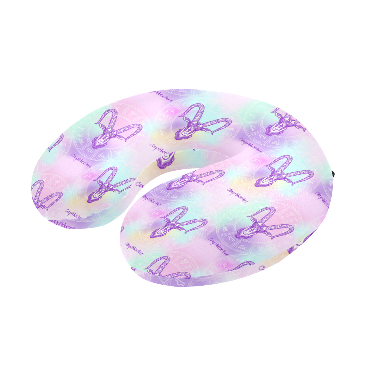 Capricorn Zodiac Pattern Print Design 02 U-Shaped Travel Neck Pillow