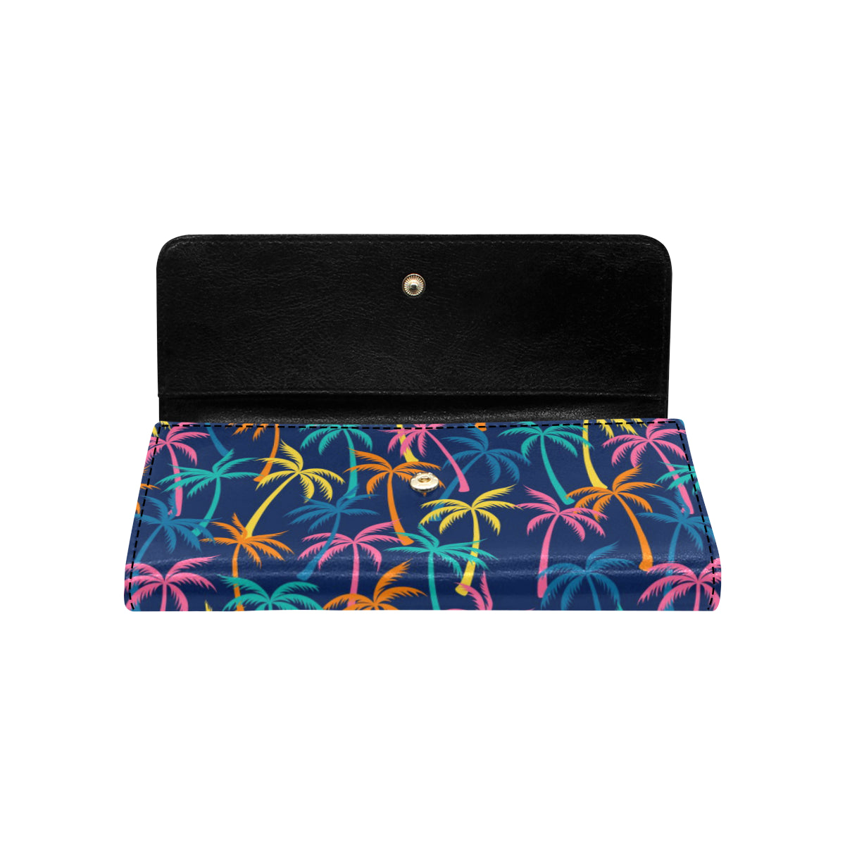 Palm Tree Pattern Print Design PT013 Women's Trifold Wallet