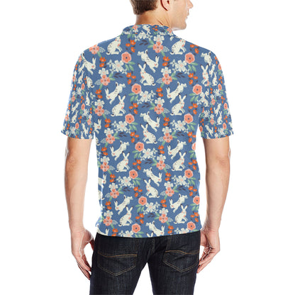 Bunny Pattern Print Design 07 Men Polo Shirt