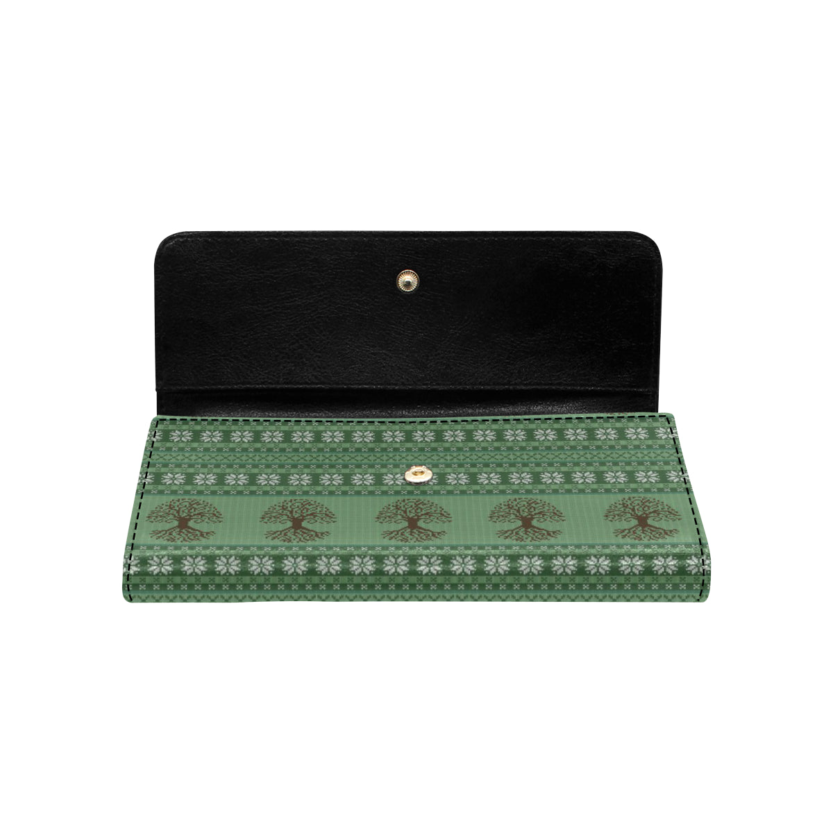 Celtic Pattern Print Design 09 Women's Trifold Wallet