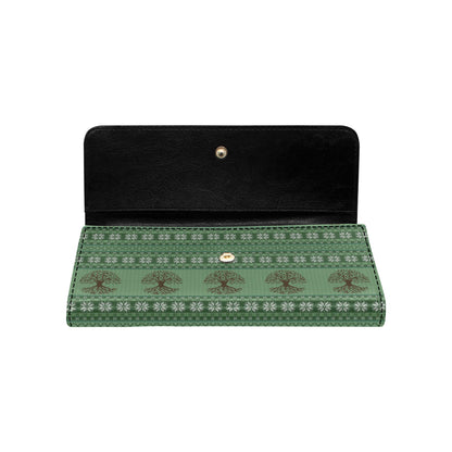 Celtic Pattern Print Design 09 Women's Trifold Wallet
