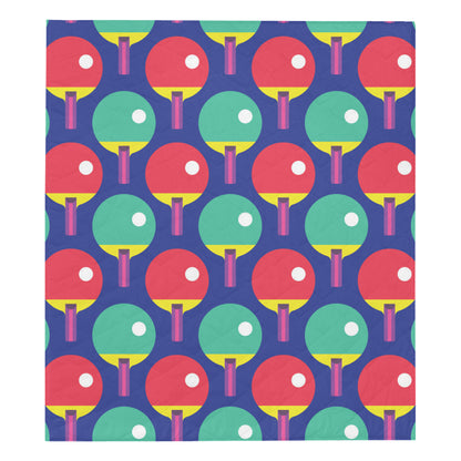 Ping Pong Pattern Print Design A03 Premium Quilt