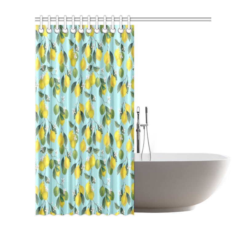 Lemon Pattern Print Design LM05 Shower Curtain