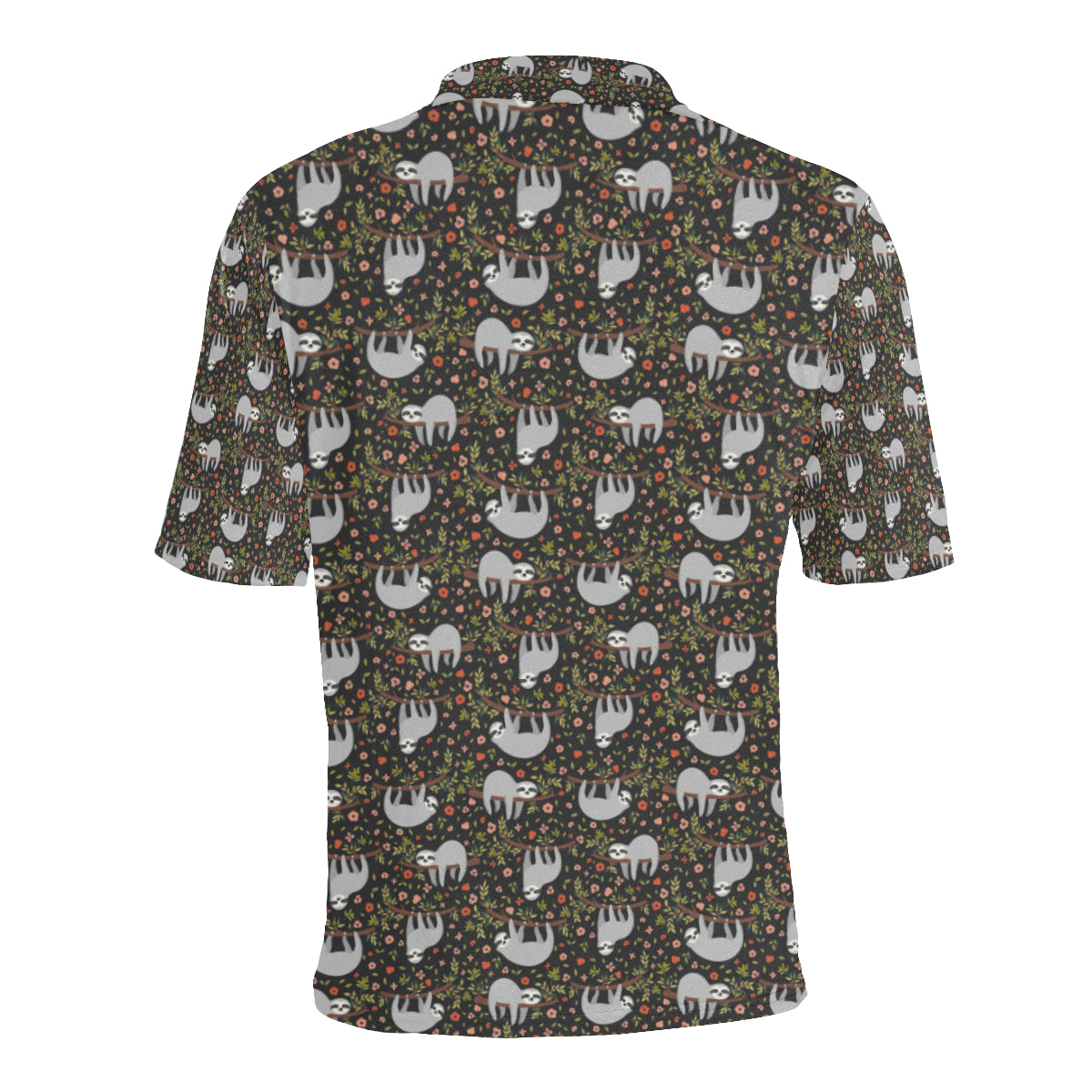Sloth Cute Design Themed Print Men Polo Shirt
