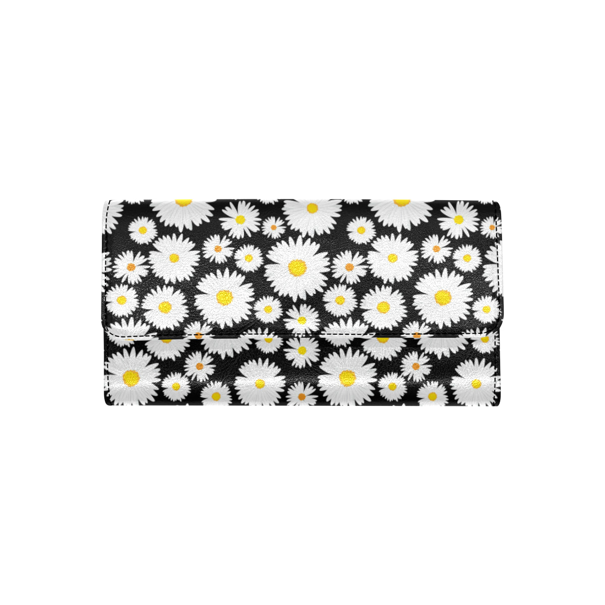 Daisy Pattern Print Design 01 Women's Trifold Wallet