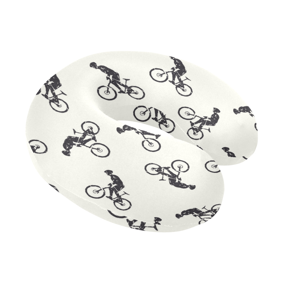 Mountain bike Pattern Print Design 01 U-Shaped Travel Neck Pillow