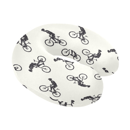 Mountain bike Pattern Print Design 01 U-Shaped Travel Neck Pillow