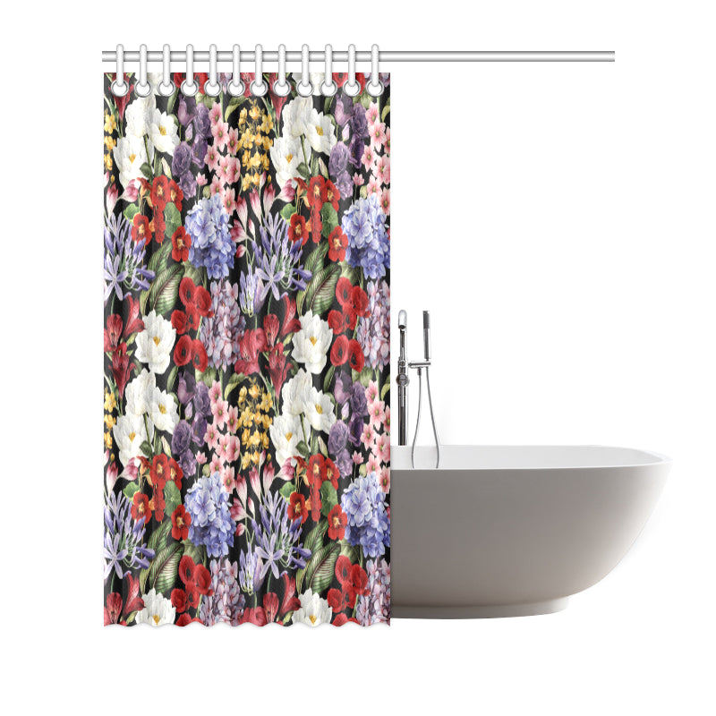 Summer Floral Pattern Print Design SF04 Shower Curtain