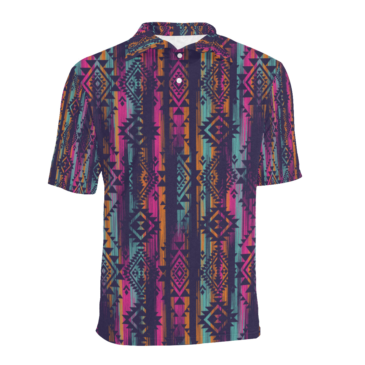 Line Tribal Aztec Men Polo Shirt