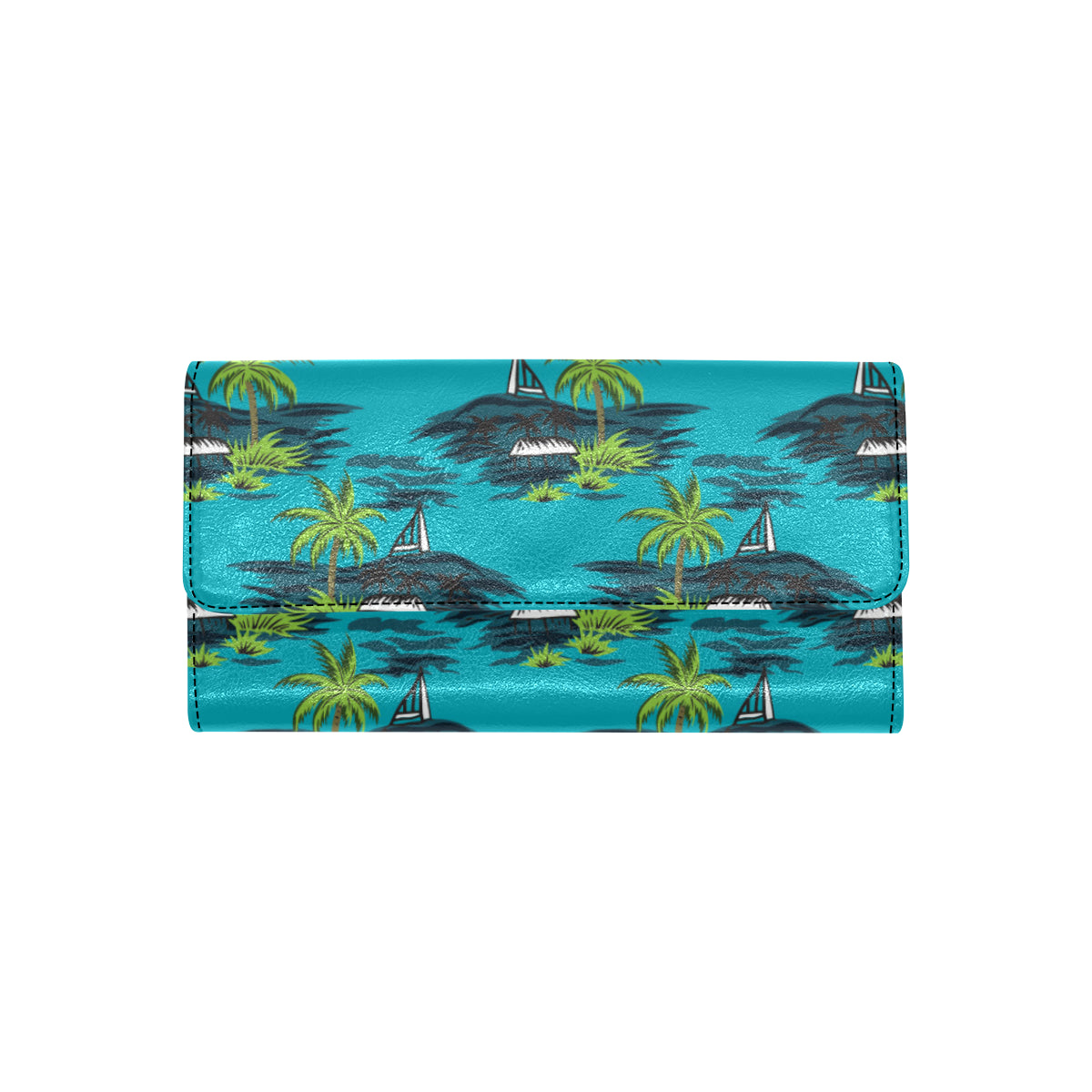 Pacific island Pattern Print Design A01 Women's Trifold Wallet