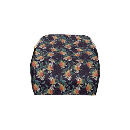 Pear Pattern Print Design PE02 Diaper Bag Backpack