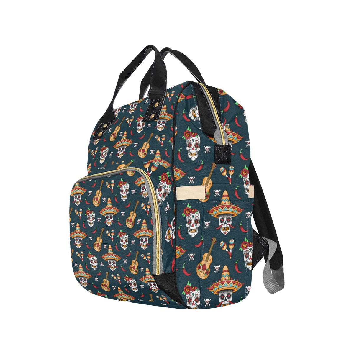 sugar skull Mexican Diaper Bag Backpack