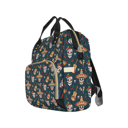 sugar skull Mexican Diaper Bag Backpack