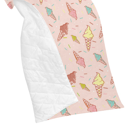 Ice Cream Pattern Print Design 02 Premium Quilt