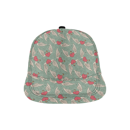 Angel Wings Heart Design Themed Print Snapback Cap