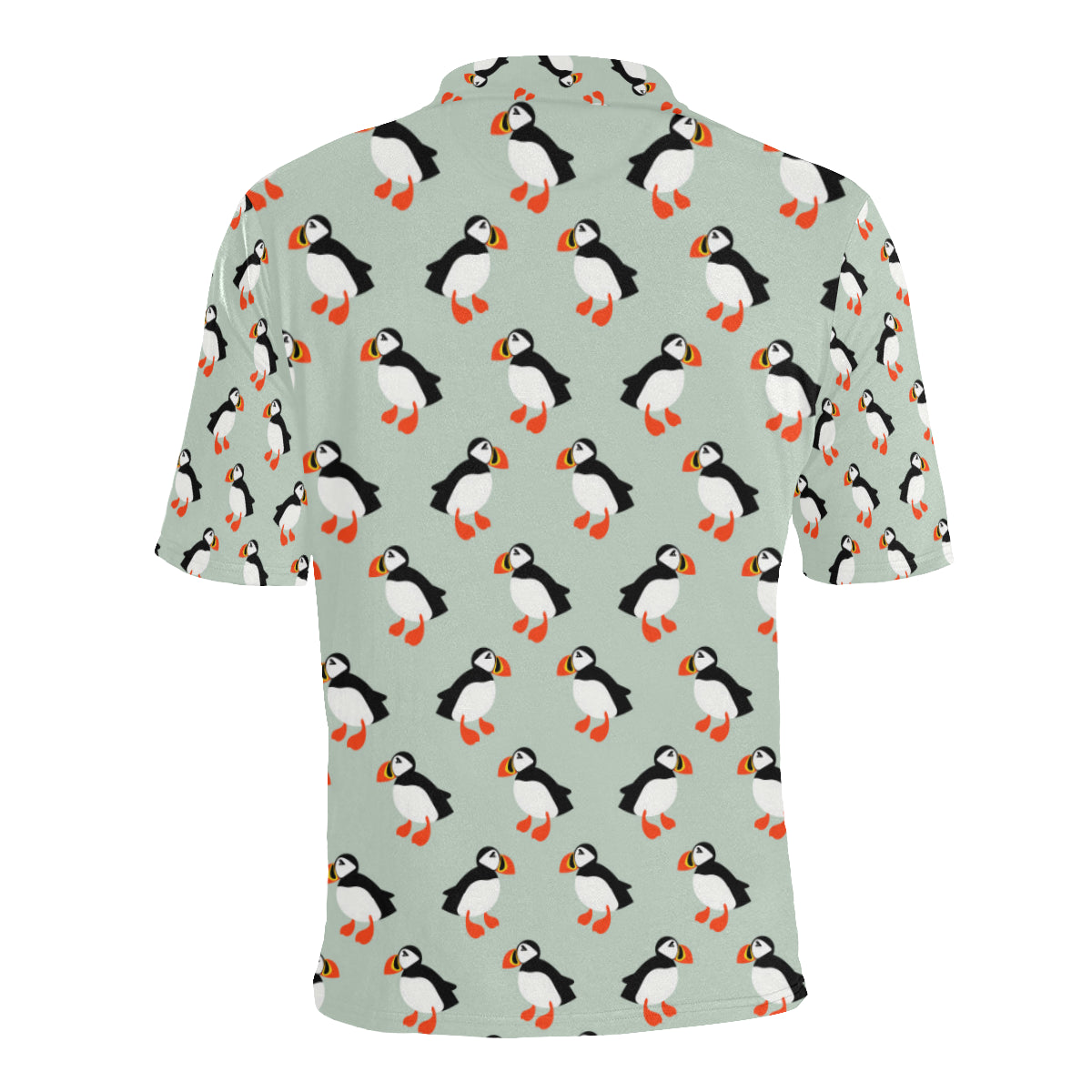 Puffin Pattern Print Design A03 Men Polo Shirt