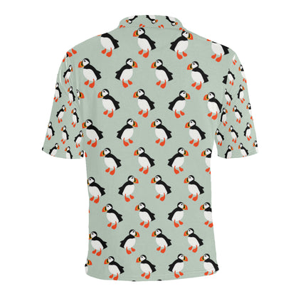 Puffin Pattern Print Design A03 Men Polo Shirt
