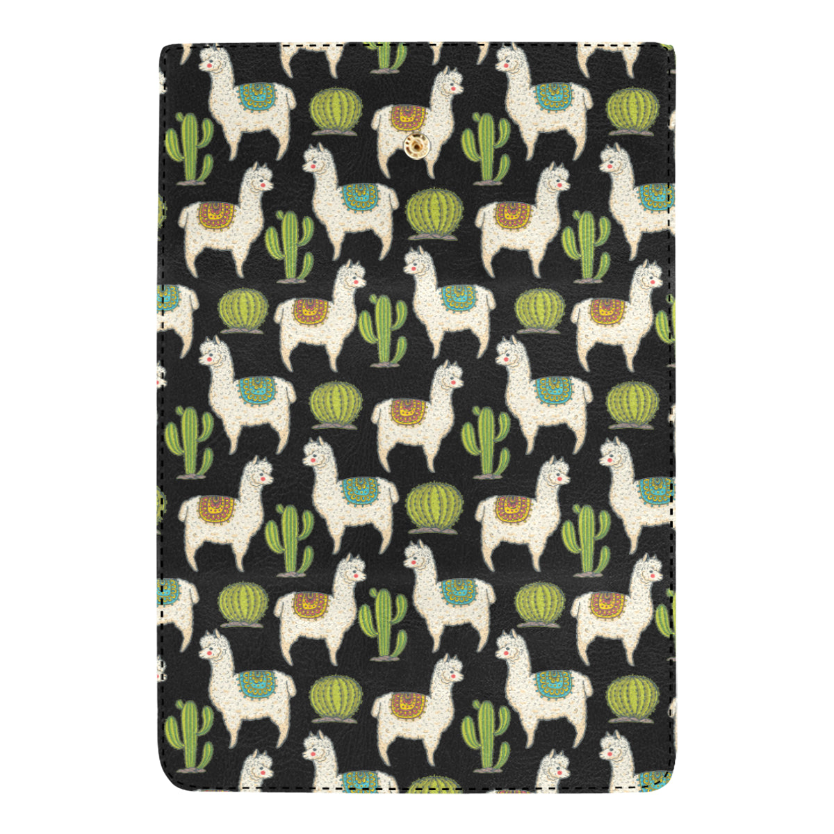 Alpaca Cactus Pattern Print Design 07 Women's Trifold Wallet