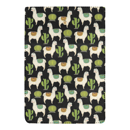 Alpaca Cactus Pattern Print Design 07 Women's Trifold Wallet