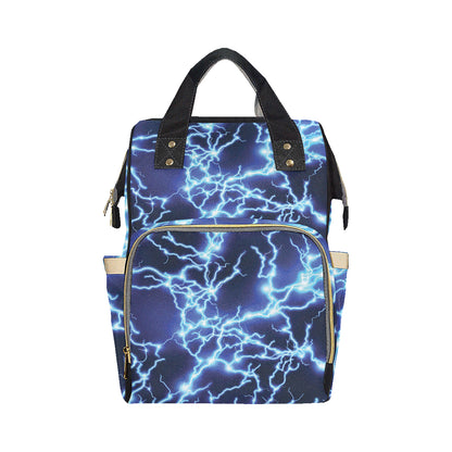 Lightning Thunder Pattern Print Design 04 Diaper Bag Backpack