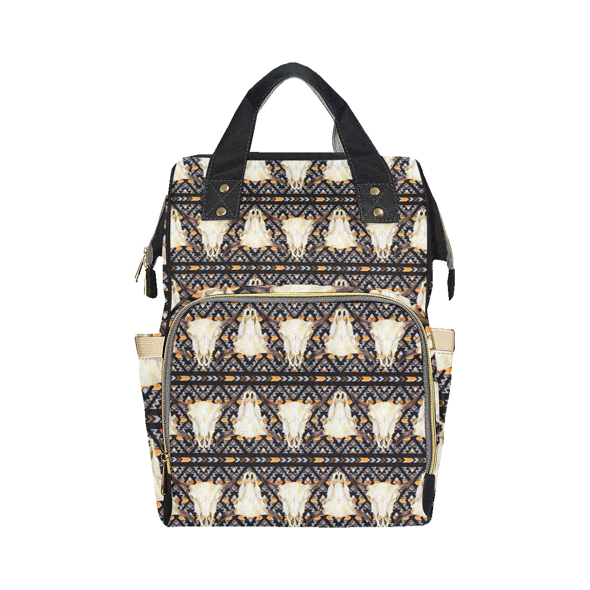 Buffalo Head Pattern Print Design 03 Diaper Bag Backpack