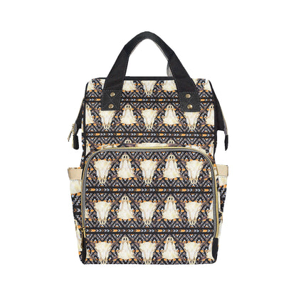 Buffalo Head Pattern Print Design 03 Diaper Bag Backpack