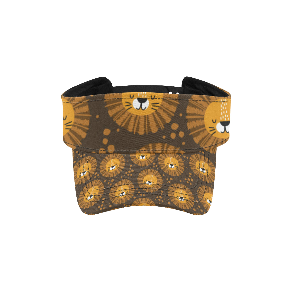 Lion Cartoon Pattern Print Design 01 Unisex Sun Visor