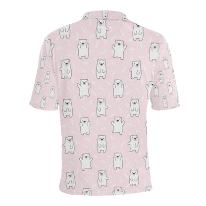 Polar Bear Pattern Print Design PB09 Men Polo Shirt