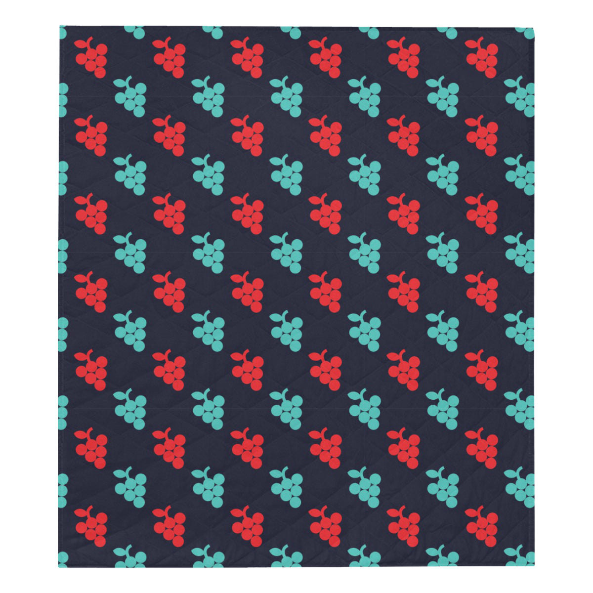 Grape Pattern Print Design GP07 Premium Quilt