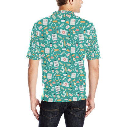 Medical Pattern Print Design 03 Men Polo Shirt