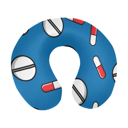 Pill Pattern Print Design A05 U-Shaped Travel Neck Pillow